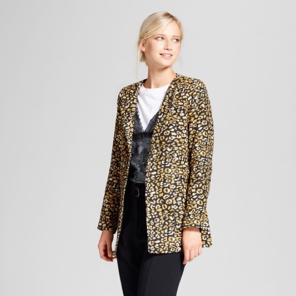 leopard print blazer size 20
